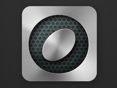 iPad Icon, Final app brushed icon ipad iphone metal metallic texture