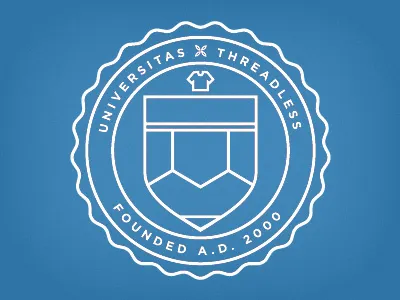 Threadless University badge college gotham latin pencil seal shield shirt threadless university