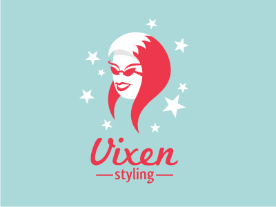 Vixen fox logo red woman