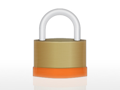 Lock Icon brass gold icon lock metal orange silver