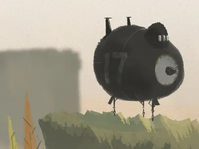 Spaceship digital illustration