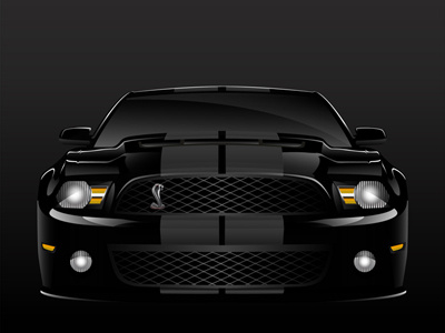 GT500 car illustration mustang racing shelby