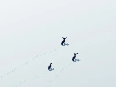 Deer deer illustration simple snow winter