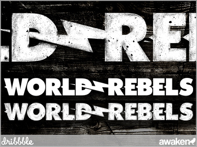 WIP World Rebels awaken awaken company awaken design awaken design company design distress grunge identity logo logo design minimal noise texture typography