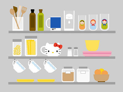 Home Kitchen illustration kitchen