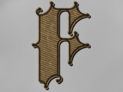 Another F drop cap f lettering typography vector