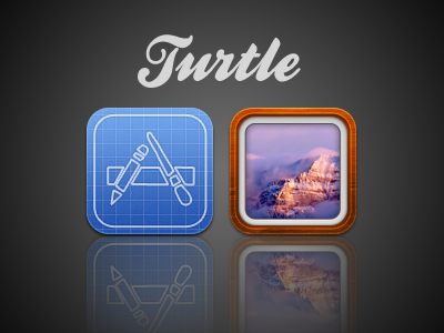 AppStore & Photos app black blue border button icon iliekdaturtz ios iphone photos store theme turtle