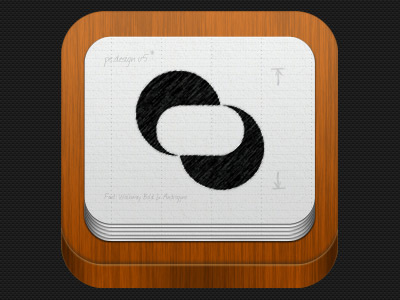 iOS Icon Practice II icon ios ipad iphone ipod logo paper sketch wood