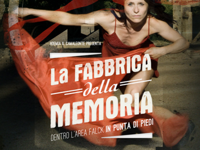 La Fabbrica della memoria eroded poster vintage