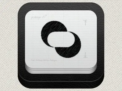 iOS Icon Practice III icon ios ipad iphone ipod leather logo paper sketch
