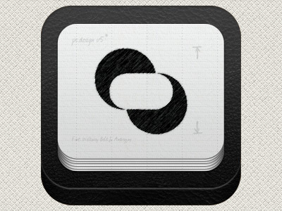iOS Icon Practice III icon ios ipad iphone ipod leather logo paper sketch