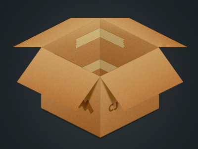 Empty Paper Box box icon sketch