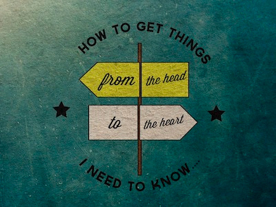 From the Head to the Heart head heart poster sign typography