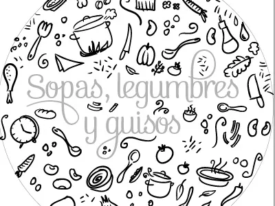 food food food (detail) blob brush tool brush circle food full hand drawn illustration illustrator