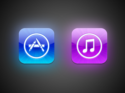 Stores blue glowmetaphor glyph icon ios iphone purple stores theme turtle vector