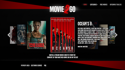 MOVIE2GO.com Website graphic design logo ui