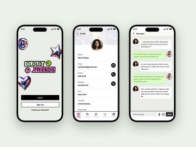 Messaging App figma illusration ui visual design