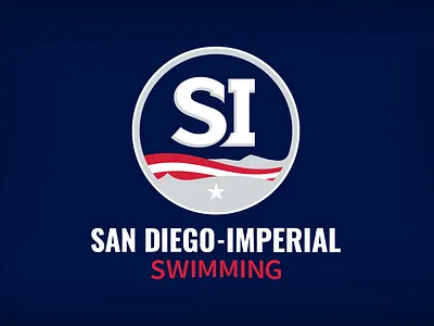 San Diego-Imperial Swimming Primary branding california club sports design identity illustration imperial logo olympics san diego sports swimming team sports water youth sports