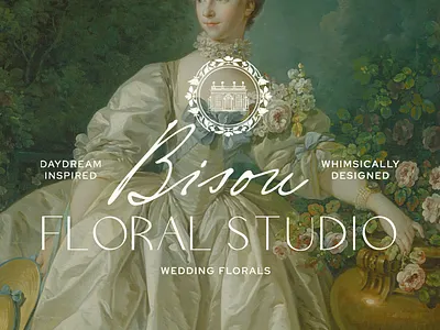Bisou Floral Studio brand design branding florist brang florist logo flower logo france french french design logo design