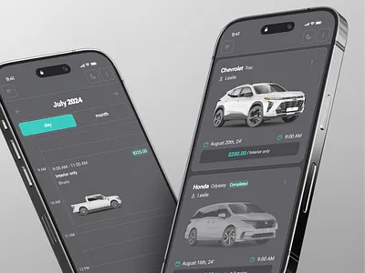 SaaS Mobile App UI Design - Automotive Scheduling Platform auto shop software automotive dark mode dark theme dashboard design dashboard ui mobile app mobile app design saas saas app saas design saas mobile app saas mobile design saas mockup saas ui software design software development software ui ui uiux