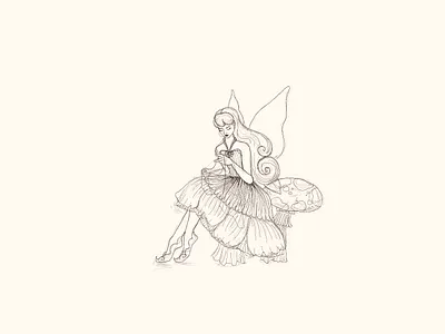 Fairy_1_sketch characterdesign digital fantasy iilustration sketch storybook