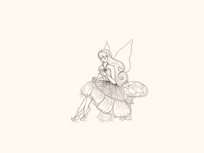 Fairy_1_sketch characterdesign digital fantasy iilustration sketch storybook