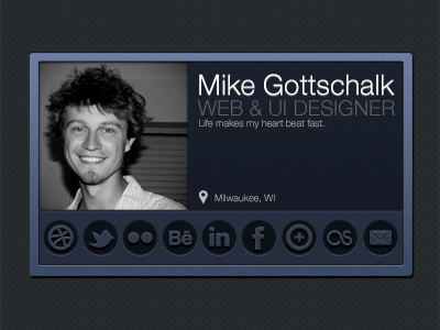 New Personal Site design designer g gottschalk icons interface mike portfolio site ui user