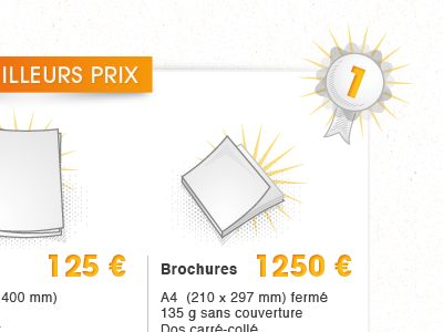 Meilleurs Prix book medal orange pictogram webdesign yellow