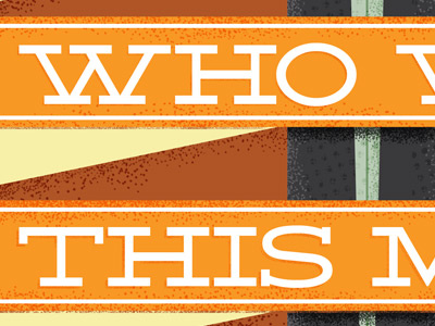 Who Ka Dribble 1 deming grey halftone orange stipple vector