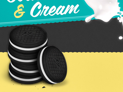 ....and Cream cookies cream milk packaging