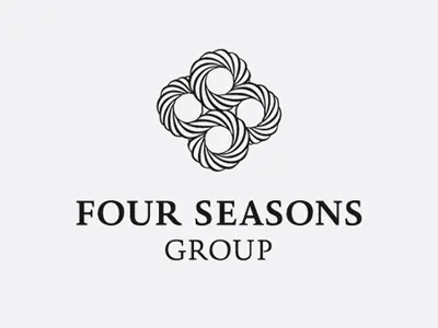 Four Seasons Group branding circles events group identity logo seasons waves