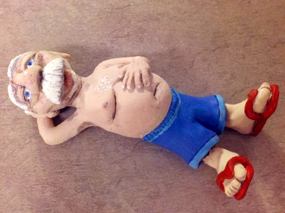 Clay Guy clay sculpture