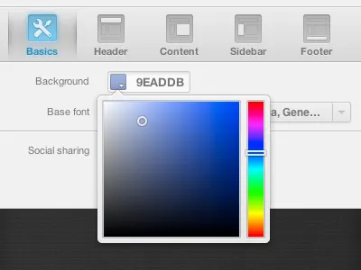 Custom colour-picker campaign monitor color picker colour picker hex hue loupe rgb