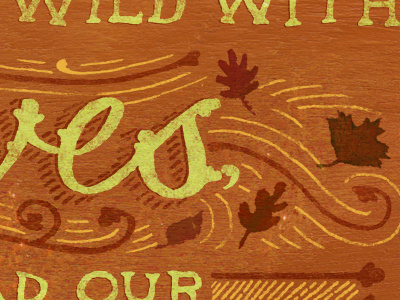 Fall detail hand lettered lettering nostalgic typography vintage