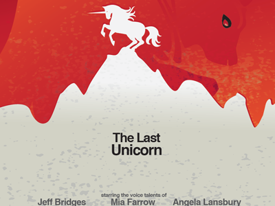 Last Unicorn Minimalist fun minimalist poster unicorn