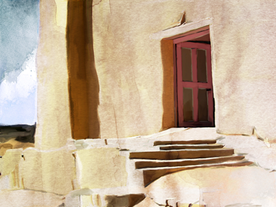 Acoma acoma new mexico watercolor