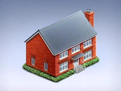 British House icon brick britain british building house icon illustration roof