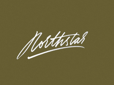 Northstar church brush pen calligraphy church hand writing lettering logo