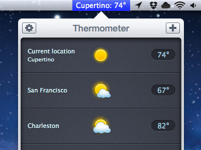 Thermometer for Mac app lion mac menubar thermometer ui