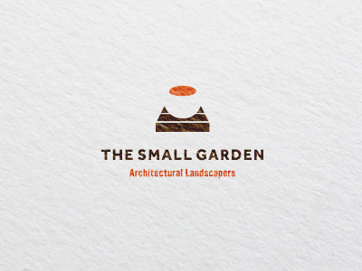 The Small Garden Logo architects garden landscaping negative space orange positive space