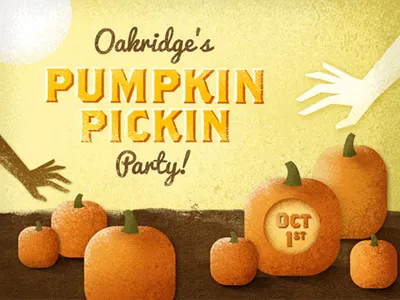 Pumpkin Pickin carving email fall illustration pickin pumpkin texture