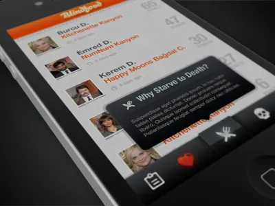 Blindfood app app design food iphone ui