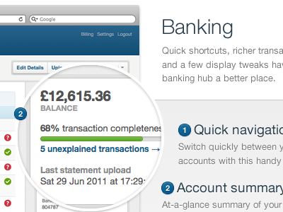 Banking blue freeagent helvetica ui