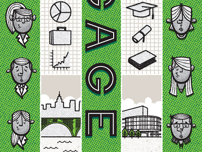 CSU Engage cleveland engage illlustration poster sockmonkee university vector