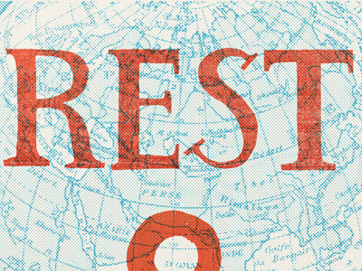 Rest illustration lettering map