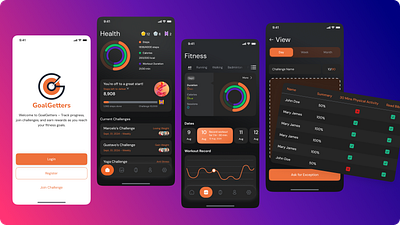 Health Exercise App UI Design app apps design daily workout design dribbble exercise fitness fitness tracker gym health lifestyle modern apps mosharaf ui uidesign wellness workout