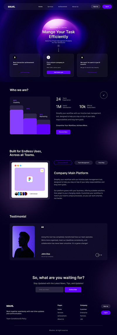 Project Management Site design figma ui uiix web design website website design