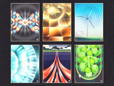 Energy Posters algae energy figma geothermal grain hydro illustration minimal nuclear posters power solar vector wind