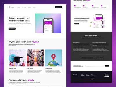 PaySkul Website Redesign landing landing page landing page ui redesign ui uiux ux website