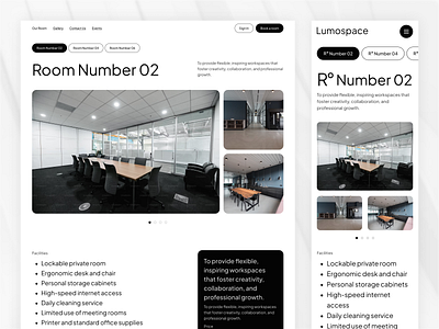 Lumospace - Collaborative Workspaces coffe space design landing page layout mobile responsive rent room ui ui ux uidesign ux web design website work from cafe working space workspace